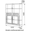 Шкаф комбинированный Виктория 39