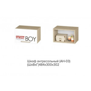 Шкаф подвесной STREET BOY АН-03 Сенди