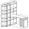 Стеллаж со столом Атлант - 2843