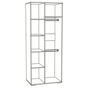 Шкаф двухстворчатый РШ-23 Ричард, Ясень анкор светлый