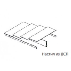 Кровать 1,6 м ЛКР-1 (1,6) с настилом, Ливорно, Дуб сонома