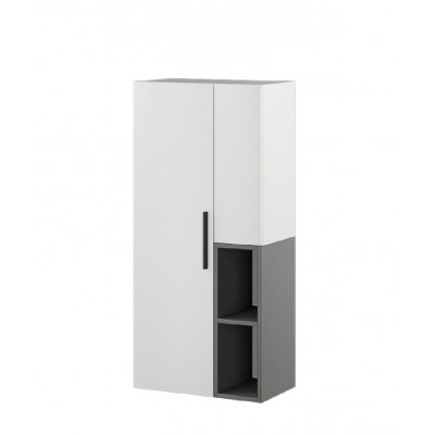 Шкаф настенный Альберо белый/графит серый