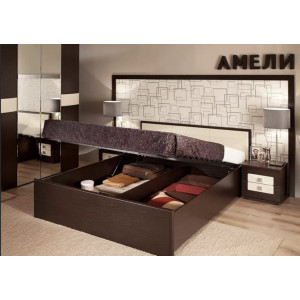 Кровать АМЕЛИ ЛЮКС 301+3.2 140*200 в комплекте с основанием с подъемным механизмом без матраса