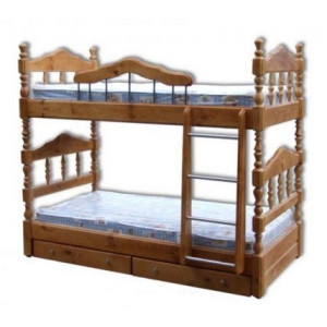 Двухъярусная точеная разборная кровать