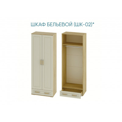 Шкаф двухстворчатый бельевой Маркиза ШК-02