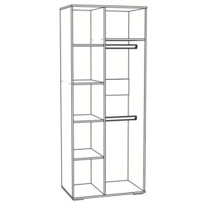 Шкаф двухстворчатый РШ-23 Ричард, Ясень анкор светлый