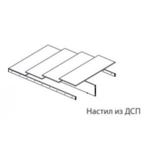 Кровать 1,6 м ЛКР-1 (1,6) с настилом, Ливорно, Дуб сонома