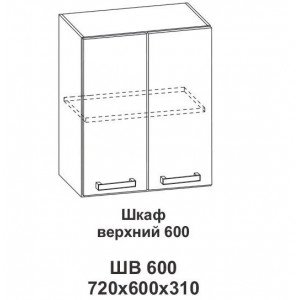Шкаф верхний 600 Крафт, дуб эндгрейн