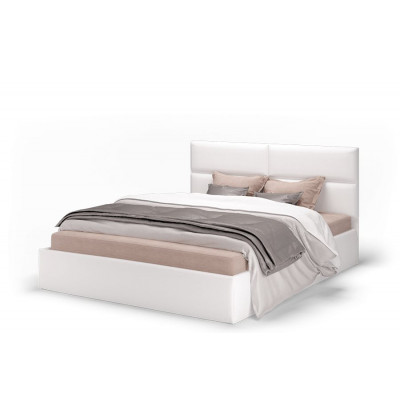 Кровать Сити 1200 экокожа vega white, без основания
