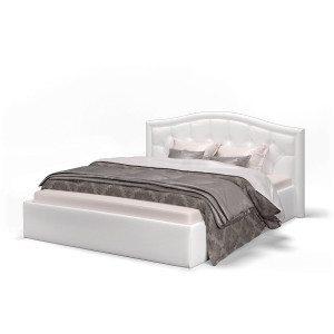 Кровать Стелла 1200 экокожа vega white