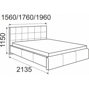 Кровать Монако 160*200 б/ортопеда, опора 245, Найс Беж